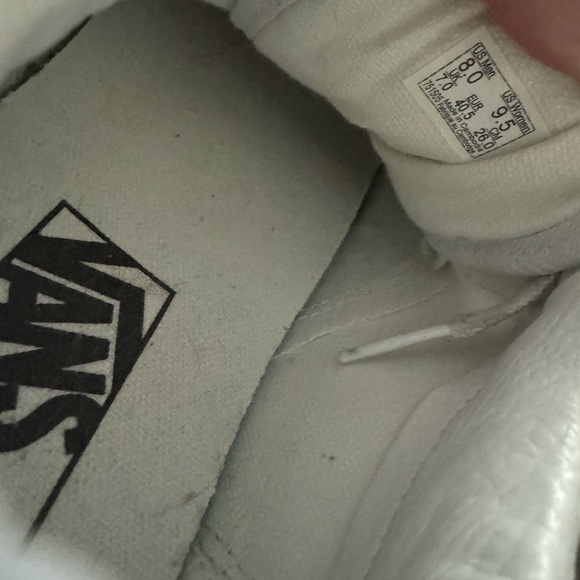 Vans Women Deluxe Ortholite Checkered Cream white  Skateboard Shoes Sneakers 9.5 - Picture 8 of 8